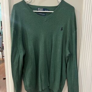Ralph Lauren Green V-Neck Sweater